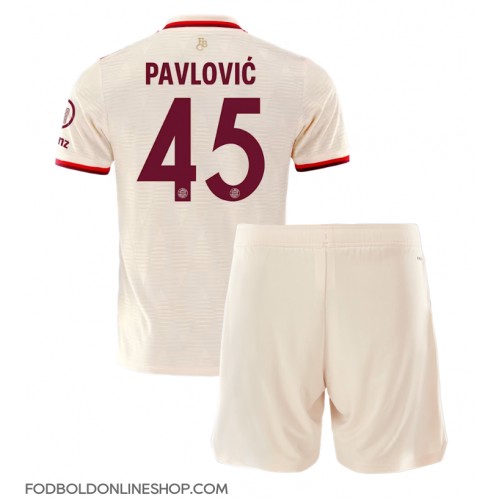 Bayern Munich Aleksandar Pavlovic #45 Tredje trøje Børn 2024-25 Kortærmet (+ Korte bukser)